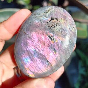 Pink Labradorite palmstone